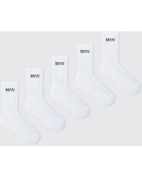 BoohooMAN - 5 Pack Dash Sport Socks - Lyst