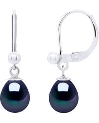 Ateliers Saint Germain - Earrings Of 925 And Real Cultured Freshwater Pearls Pear 7-8 Mm - Lyst