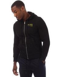 DIESEL - Men's S-ginn-hood-zip-k11 Hoodie In Black - Lyst