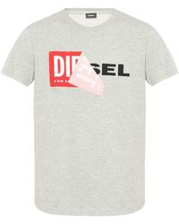 DIESEL - T-Diego-Qa Peel Logo T-Shirt Cotton - Lyst