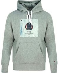 Champion - Icon Logo Hoodie Cotton - Lyst