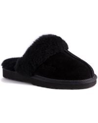Aus Wooli - "Sydney" Australia Sheepskin Wool Slippers, Leather - Lyst