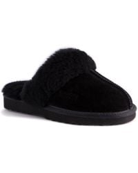Aus Wooli - "Sydney" Australia Sheepskin Wool Slippers, Leather - Lyst
