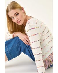 Roman - Fringe Light Knit Cardigan - Lyst
