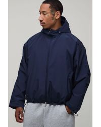 BoohooMAN - Oversized Boxy Hooded Toggle Cagoule - Lyst