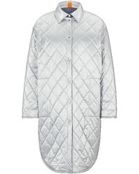BOSS - Regular Fit Curved Hem Shirt Jacket - Lyst