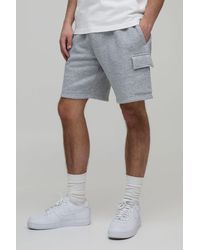 BoohooMAN - Basic Relaxed Fit Cargo Jersey Short - Lyst
