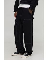 BoohooMAN - Tall Canvas Relaxed Fit Worker Pants - Lyst