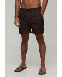 BoohooMAN - Textured Mid Length Swim Short - Lyst