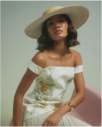River Island - Premium Amayah Embroidered Boater Hat - Lyst