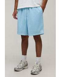 BoohooMAN - Baggy Fit Script Mesh Jersey Short - Lyst