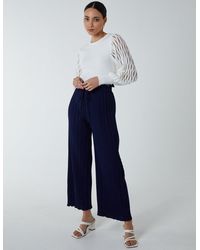 Blue Vanilla - Wide Leg Pleated Trousers - Lyst