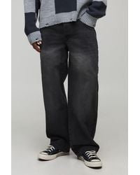 BoohooMAN - Relaxed Rigid Flare Jean - Lyst