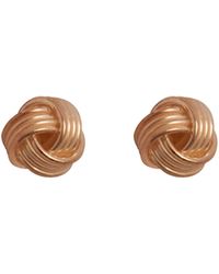 The Jewellery Stockroom - 18Ct Plated Sterling Knot Stud Earrings - Lyst