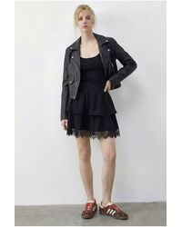 Bianco Lucci - High-Waist Lace Mini Skirt - Lyst