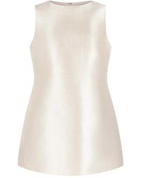 Odd Muse - De Ultieme Satijnen Mouwloze Shiftjurk (Roze) - Lyst