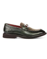 Justin Reess - Leather Herringbone Tweed Loafer Shoes - Lyst