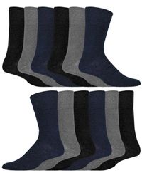 IOMI - 12 Pair Multipack Gentle Grip Top Diabetic Socks - Lyst
