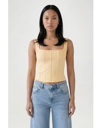 Boohoo - Square Neck Bandage Corset Top - Lyst