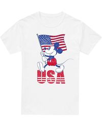 Disney - Usa Mickey Mouse T-Shirt Cotton - Lyst