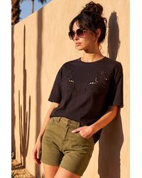 D.u.s.k - Floral Cut Out T-Shirt - Lyst
