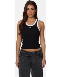 Good For Nothing - Monogram Contrast Ribbed Vest Top - Lyst