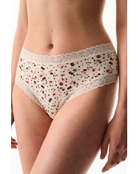 Penti - Relaxed Cotton Cheeky Briefs Floral Hipster - Lyst