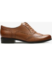 Clarks - Hamble Oak Dark Tan Leather Shoes - Lyst