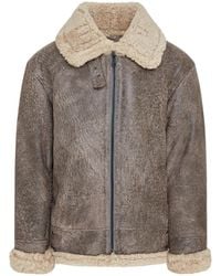 Infinity Leather - B3 Ww2 Sheepskin Flying Aviator Jacket-Houston - Lyst