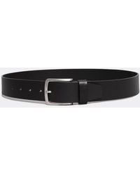 BOSS - Jor-V Italian-Leather Belt With Logo-Engraved Buckle - Lyst