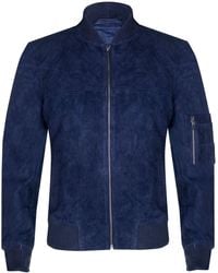 Infinity Leather - Suede Trucker Shirt Denim Jacket - Lyst
