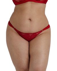 Playful Promises - Anneliese Satin Thong Curve - Lyst