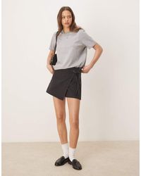 ASOS - Denim Wrap Skort - Lyst