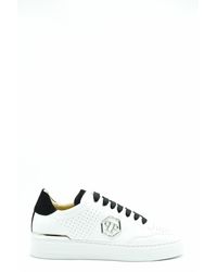 Philipp Plein - Leather Low Top Sneakers Logo - Lyst