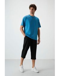TOMMY LIFE - Mid-Waist Wide-Leg Capri Shorts - Lyst