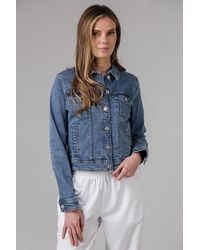 French Connection - Cotton Blend Slim Fit Denim Jacket - Lyst