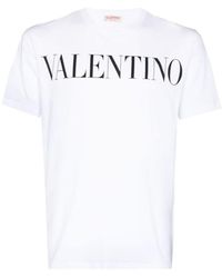 Valentino - Logo-t-shirt In Wit - Lyst