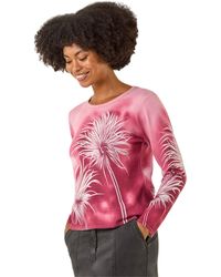 Roman - Floral Print Knit Jumper - Lyst