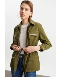 Hiccup - Denim Collar Pocket Drawstring Jacket - Lyst
