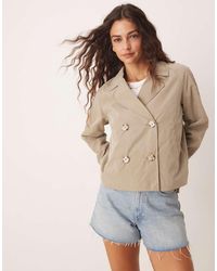 Jdy - Boxy Short Trench Coat - Lyst