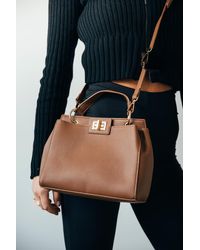 SVNX - Faux Leather Handbag With Trim - Lyst