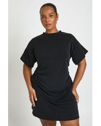 Boohoo - Plus Ruched Waist T-Shirt Dress - Lyst