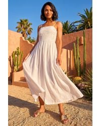 D.u.s.k - Floral Embroidered Midi Dress - Lyst