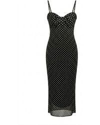 MixRay - Strapless Polka Dot Tulle Midi Dress - Lyst