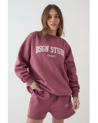 DSGN Studio - Collegiate Applique Oversized Sweatshirt - Lyst