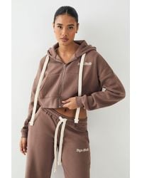 DSGN Studio - Contrast Drawcord Boxy Crop Hoodie - Lyst