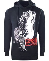 Roberto Cavalli - Tiger Logo Hoodie Cotton - Lyst