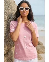Roman - Textured Floral Stretch T-Shirt - Lyst