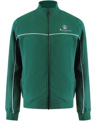Aquascutum - Active Piping Mock Neck Hunter Fleece Cotton - Lyst