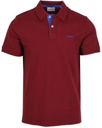 GANT - Contrast Collar Ss Polo Shirt Plumped - Lyst
